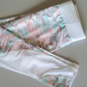 NEW! Pink and mint green camouflage workout pant